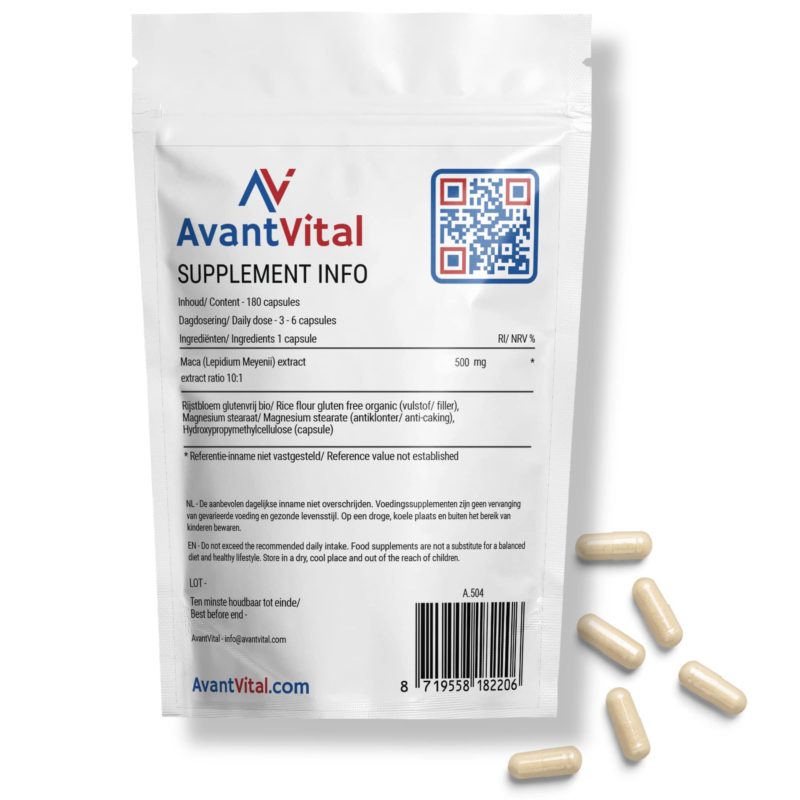 Maca – 500 mg AvantVital Next Valley 3
