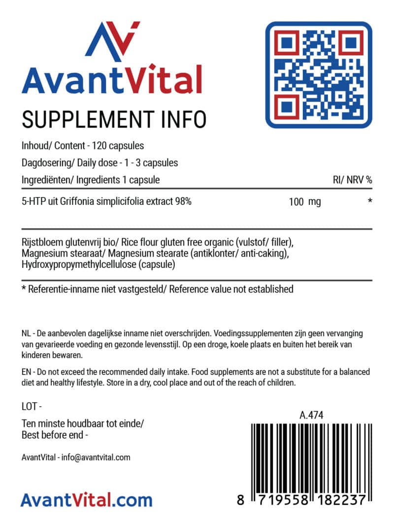5-HTP Griffonia Simplicifolia – 100 mg Aminozuren Next Valley 4