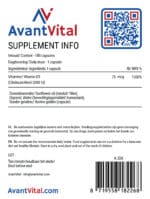 Vitamine D3 – 3000 IU AvantVital Next Valley 7